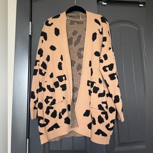 Leopard print cardigan